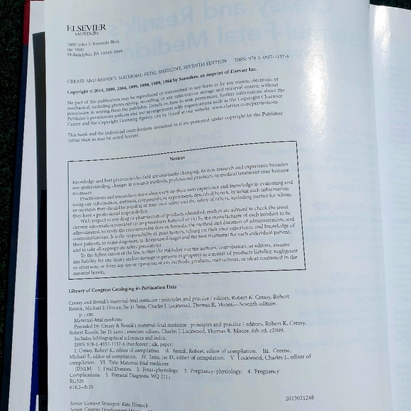 Creasy and Resnik's Maternal-Fetal Medicine: Principles and Practice 7th Edition - Picture 3 of 9